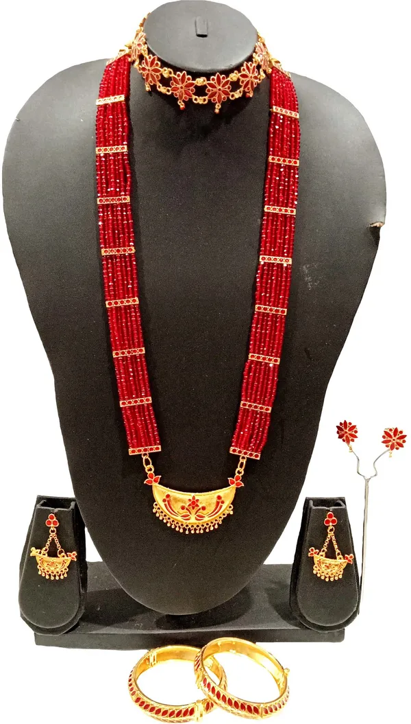 Assamese_Traditional_Red_Colour_Combo_Jewellery_Set_For_Women_7_&_Girl